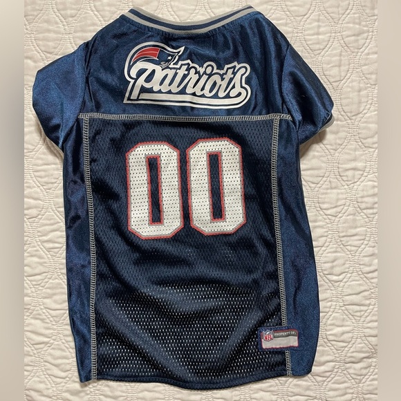 NFL Team Jersey New England Patriots Number 00 Mesh L Pets First - Picture 1 of 4